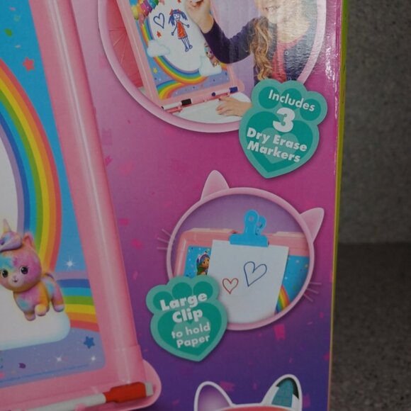 RARE Artist Dry Erase Art Easel Gabby's Dollhouse with Markers - Picture 3 of 4